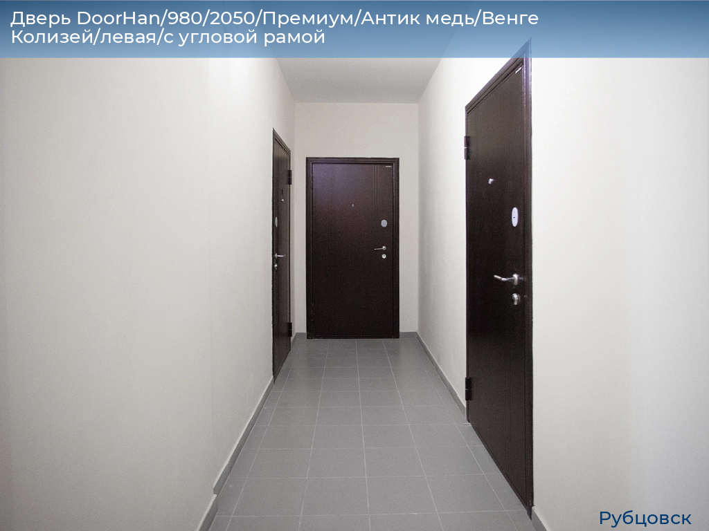 Дверь DoorHan/980/2050/Премиум/Антик медь/Венге Колизей/левая/с угловой рамой, rubtsovsk.doorhan.ru