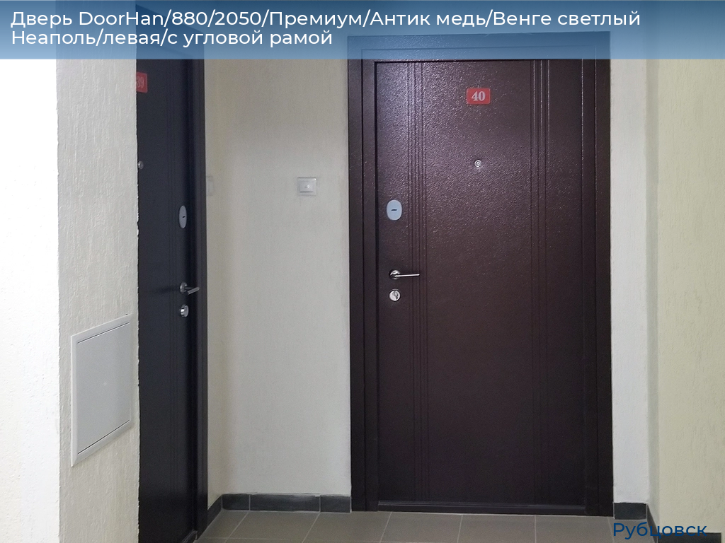 Дверь DoorHan/880/2050/Премиум/Антик медь/Венге светлый Неаполь/левая/с угловой рамой, rubtsovsk.doorhan.ru