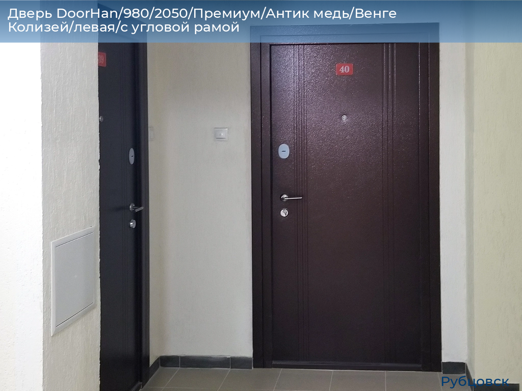 Дверь DoorHan/980/2050/Премиум/Антик медь/Венге Колизей/левая/с угловой рамой, rubtsovsk.doorhan.ru