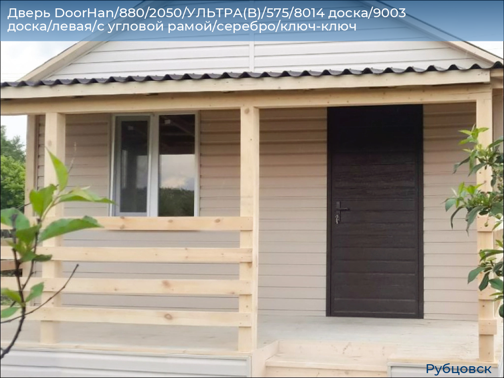 Дверь DoorHan/880/2050/УЛЬТРА(B)/575/8014 доска/9003 доска/левая/с угловой рамой/серебро/ключ-ключ, rubtsovsk.doorhan.ru