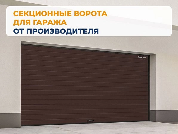 Секционные ворота 3100х2750 мм коричнево-красные DoorHan RSD02, rubtsovsk.doorhan.ru